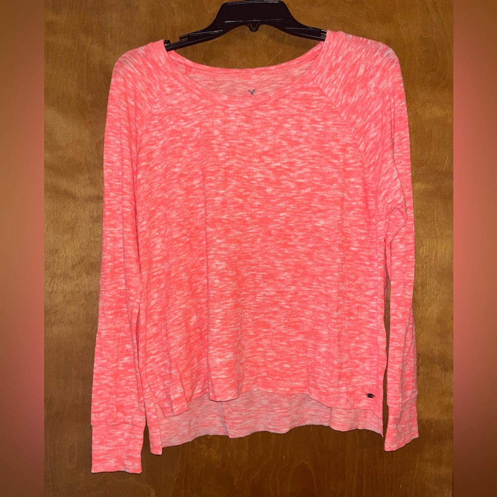 American Eagle Women's Pink Long Sleeve Top